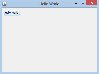 Hello World Swing