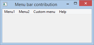 Menu Bar Contribution Beispiel